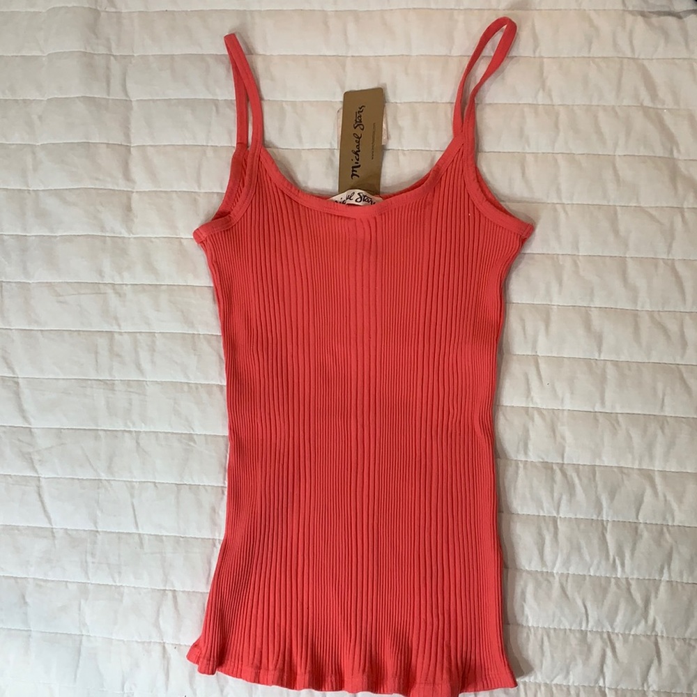 Michael Stars Teaberry Pink Tank Top